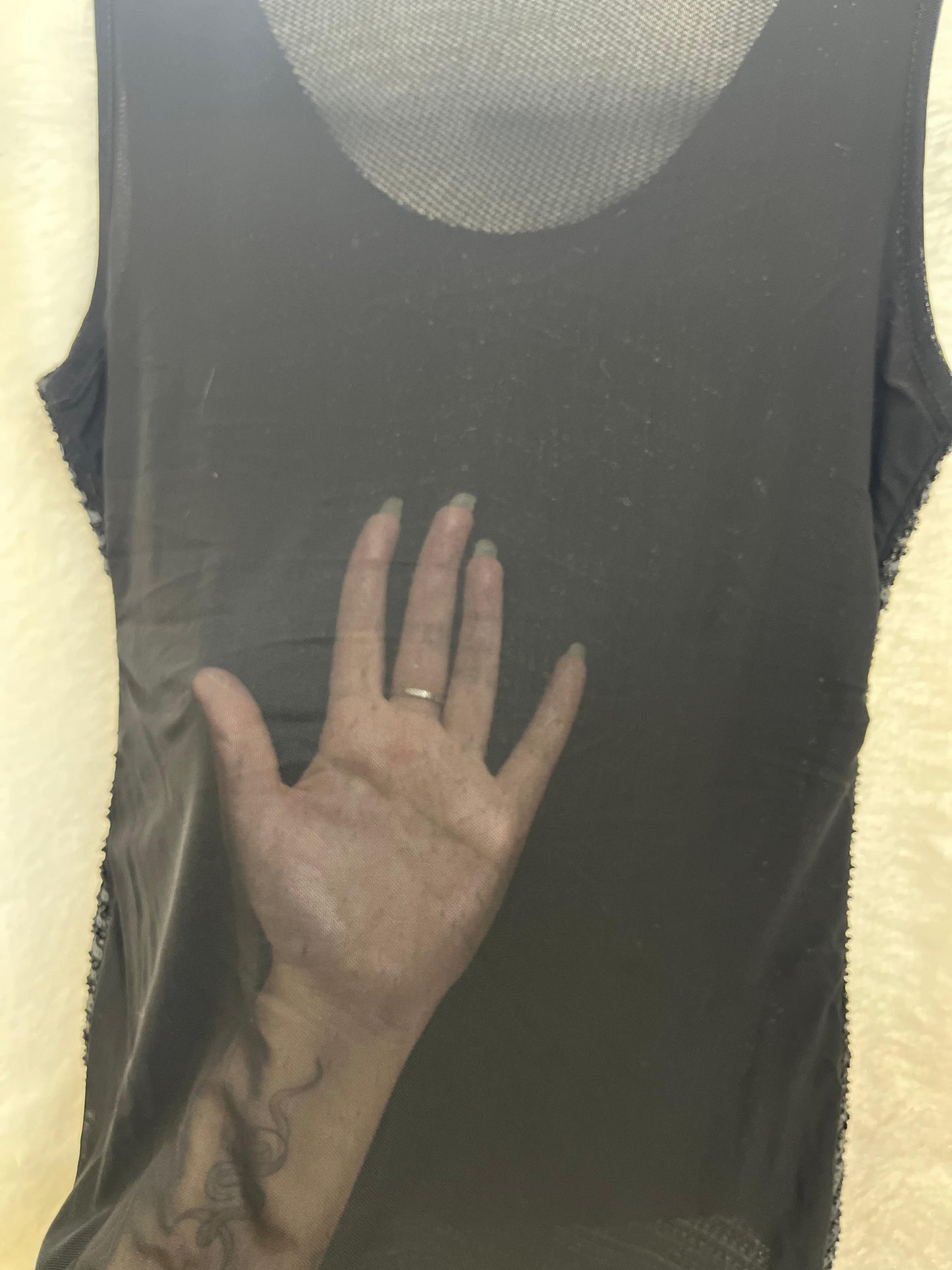 08. Black Beaded Top with Sheer Back