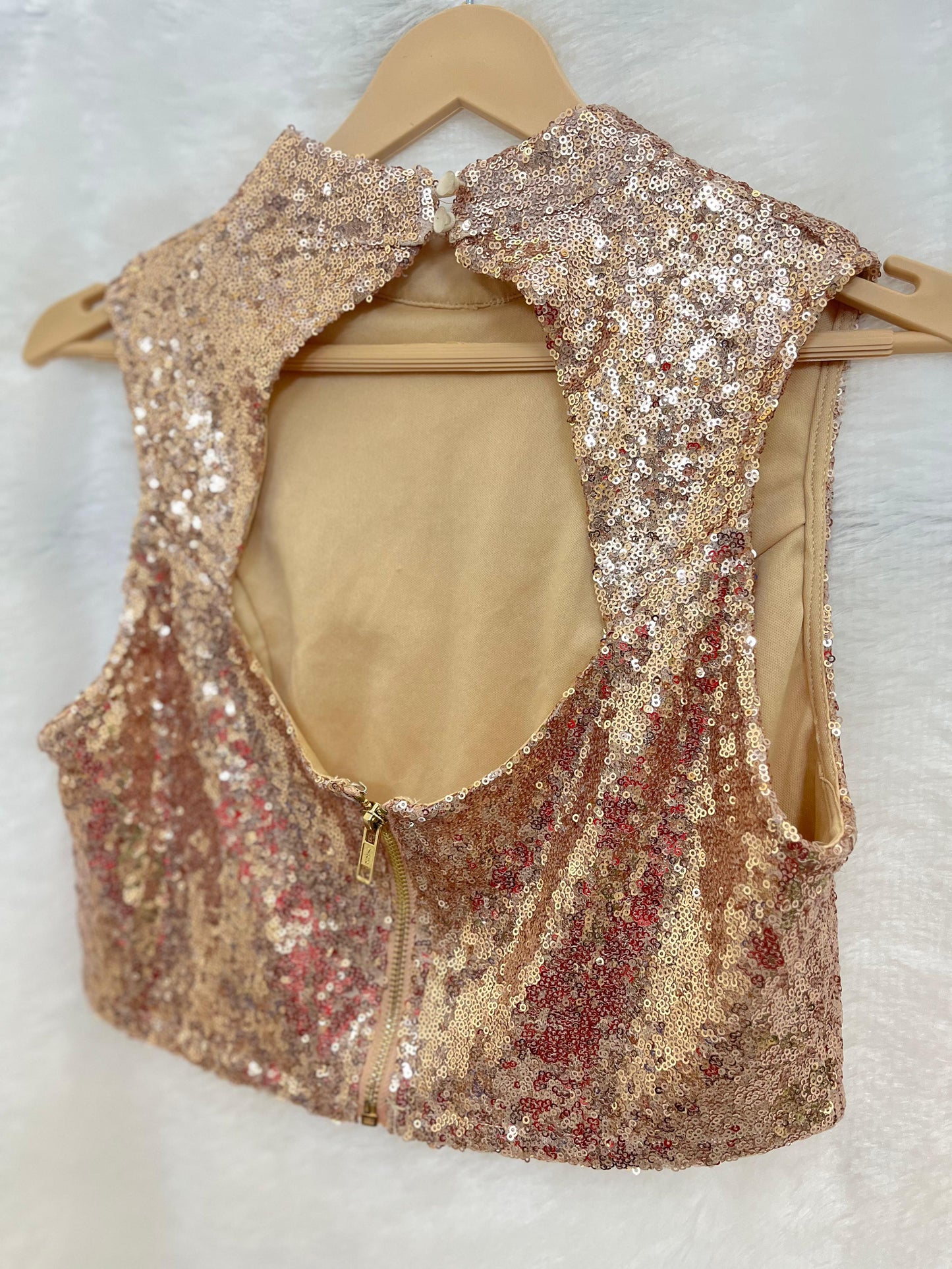 09. Back Cutout Sequin Top