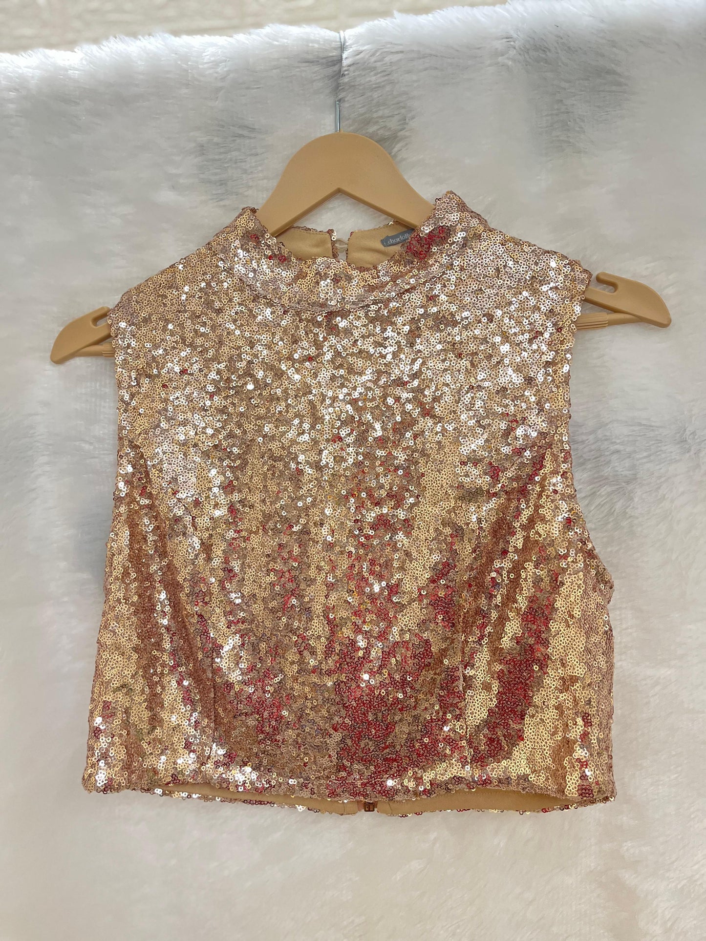 09. Back Cutout Sequin Top