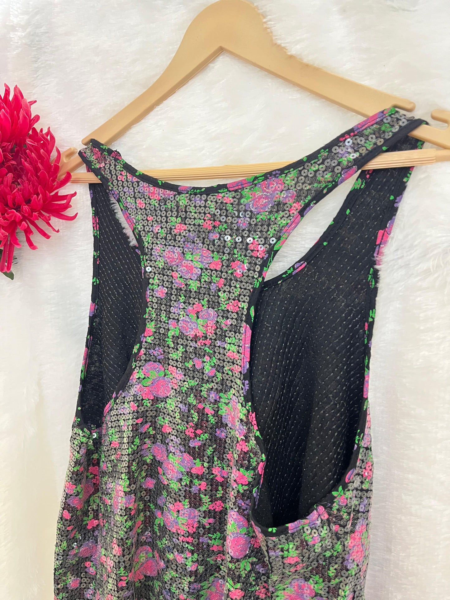 12. Beautiful Flower Sequin Work Top