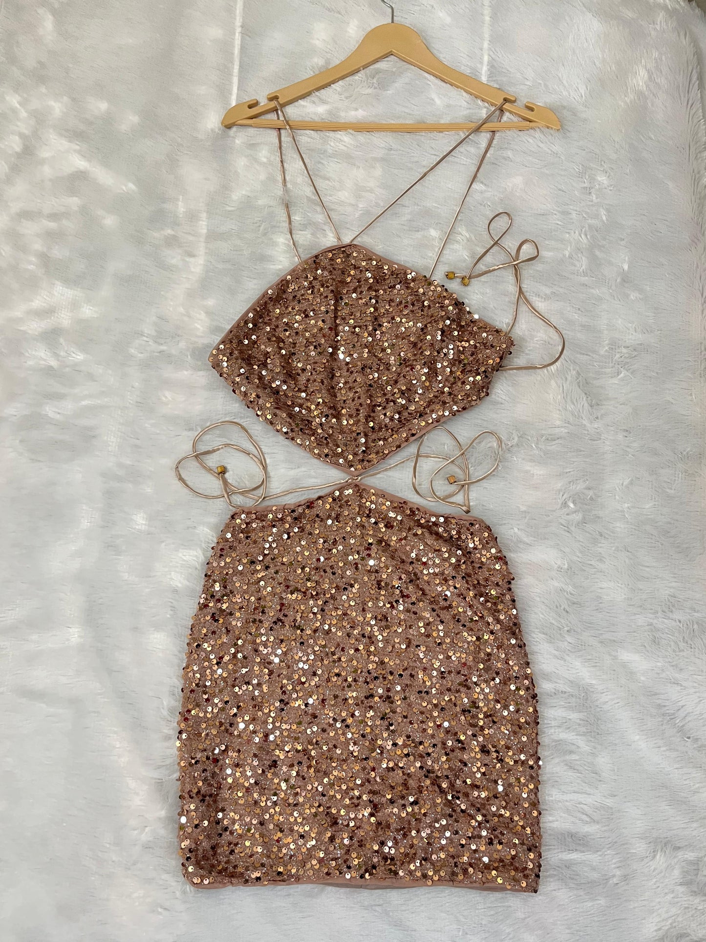 17. Backless Tube Sequin Dress