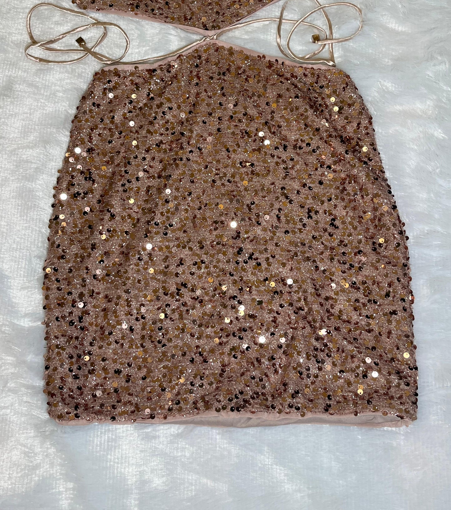 17. Backless Tube Sequin Dress
