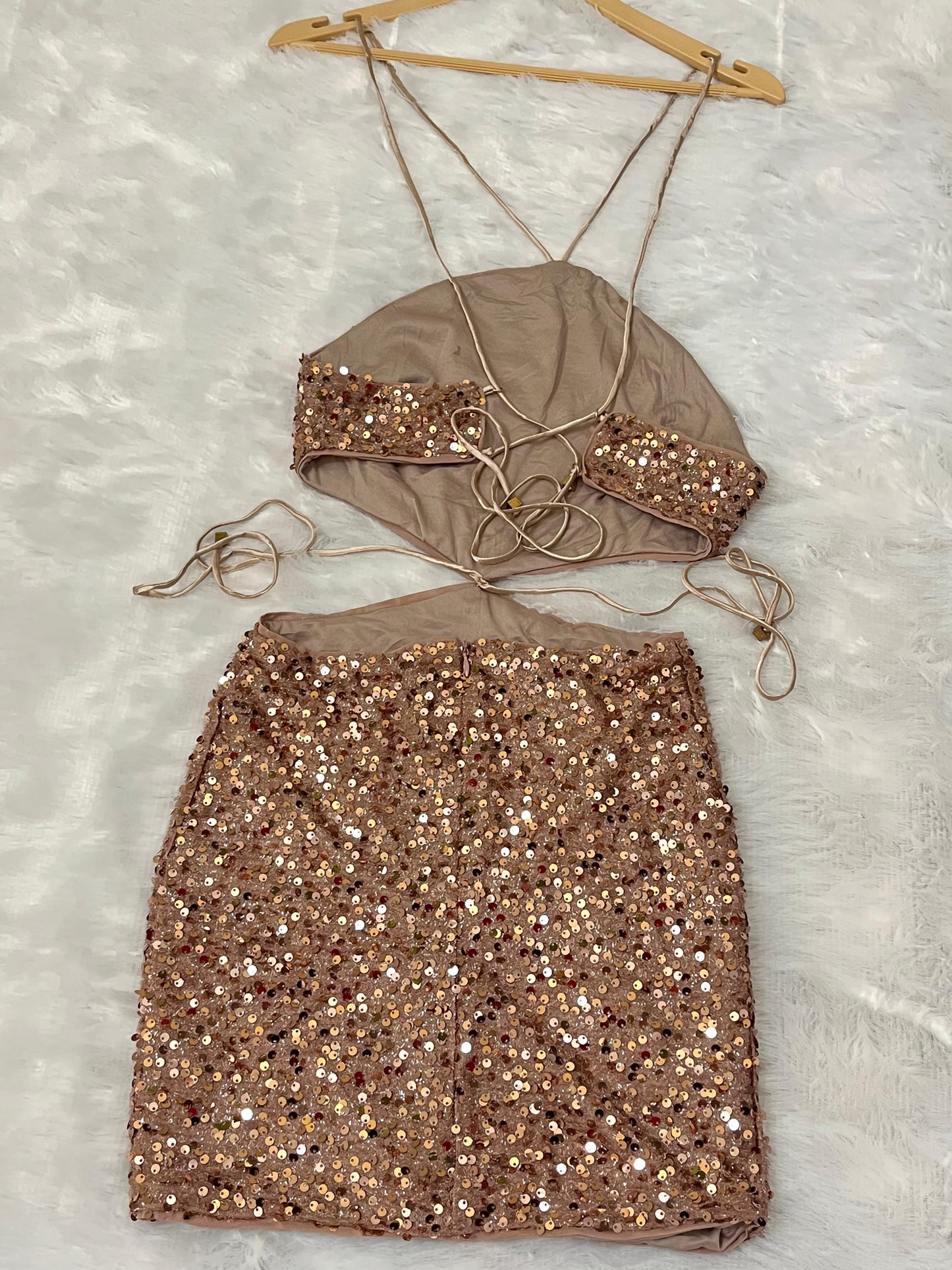 17. Backless Tube Sequin Dress
