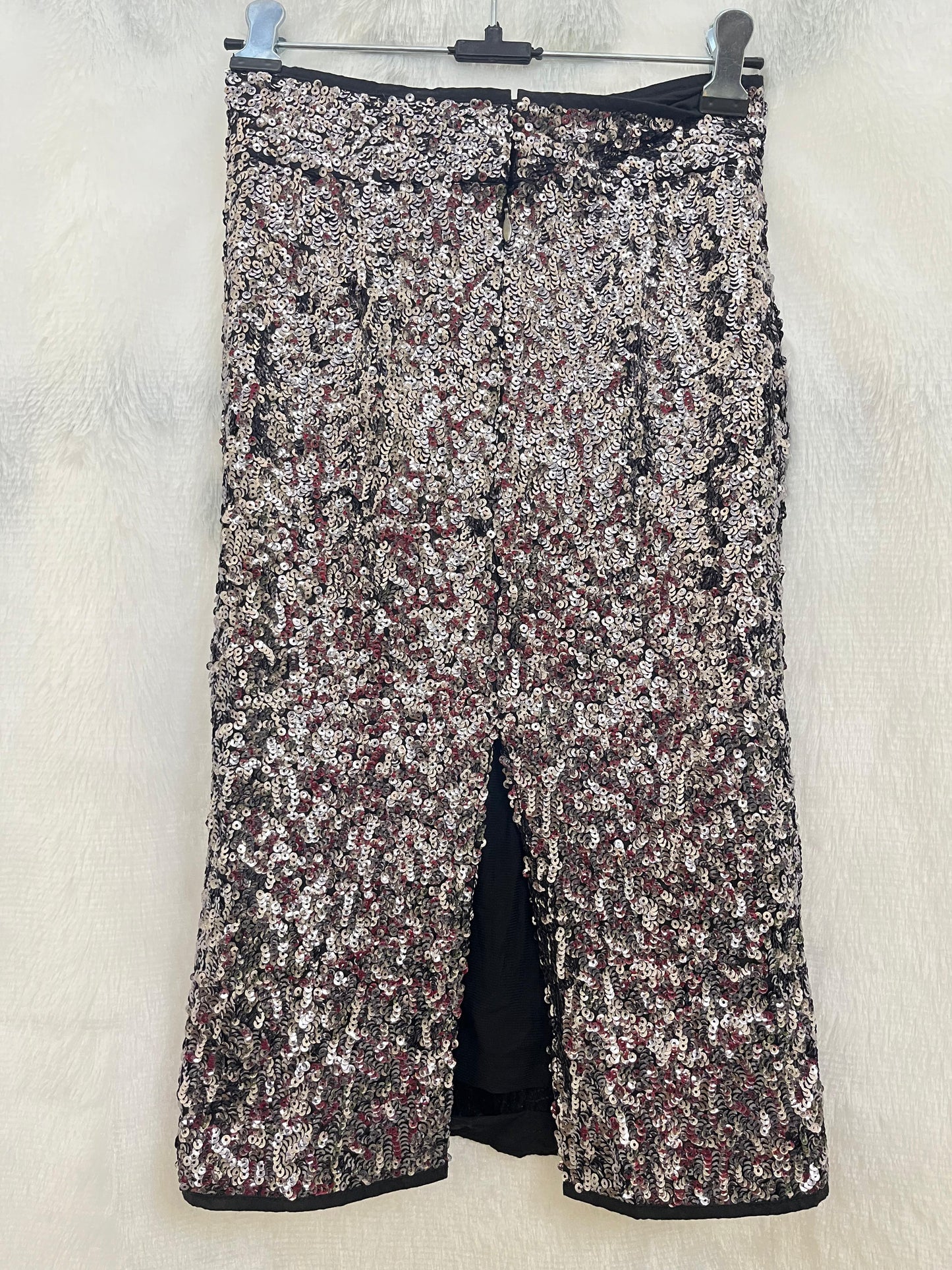26. Beautiful Silver Sequin Pencil Skirt