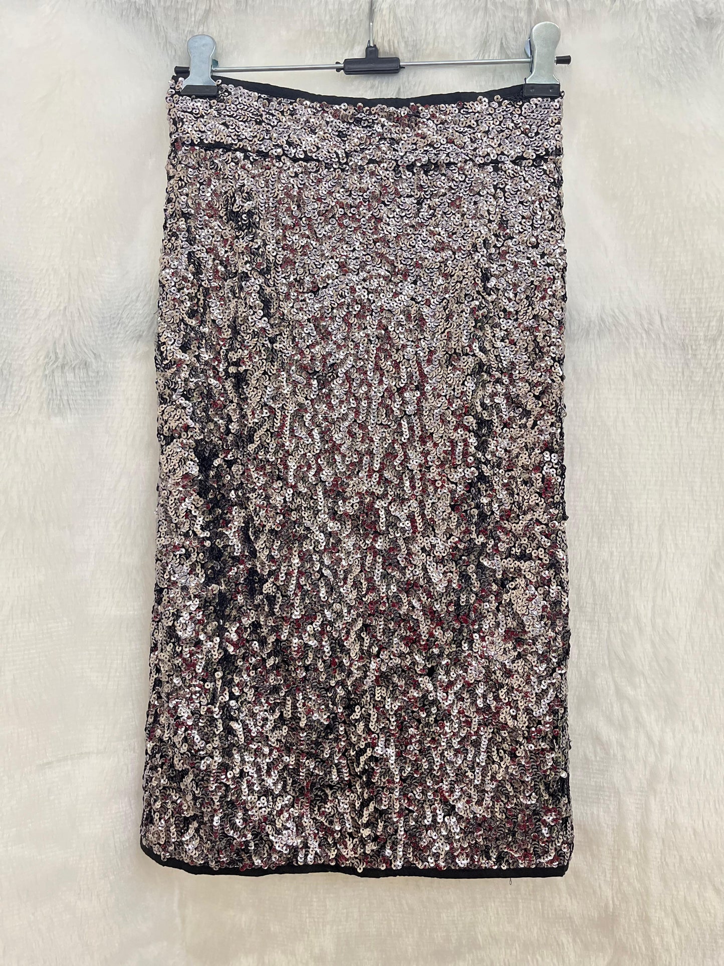 26. Beautiful Silver Sequin Pencil Skirt