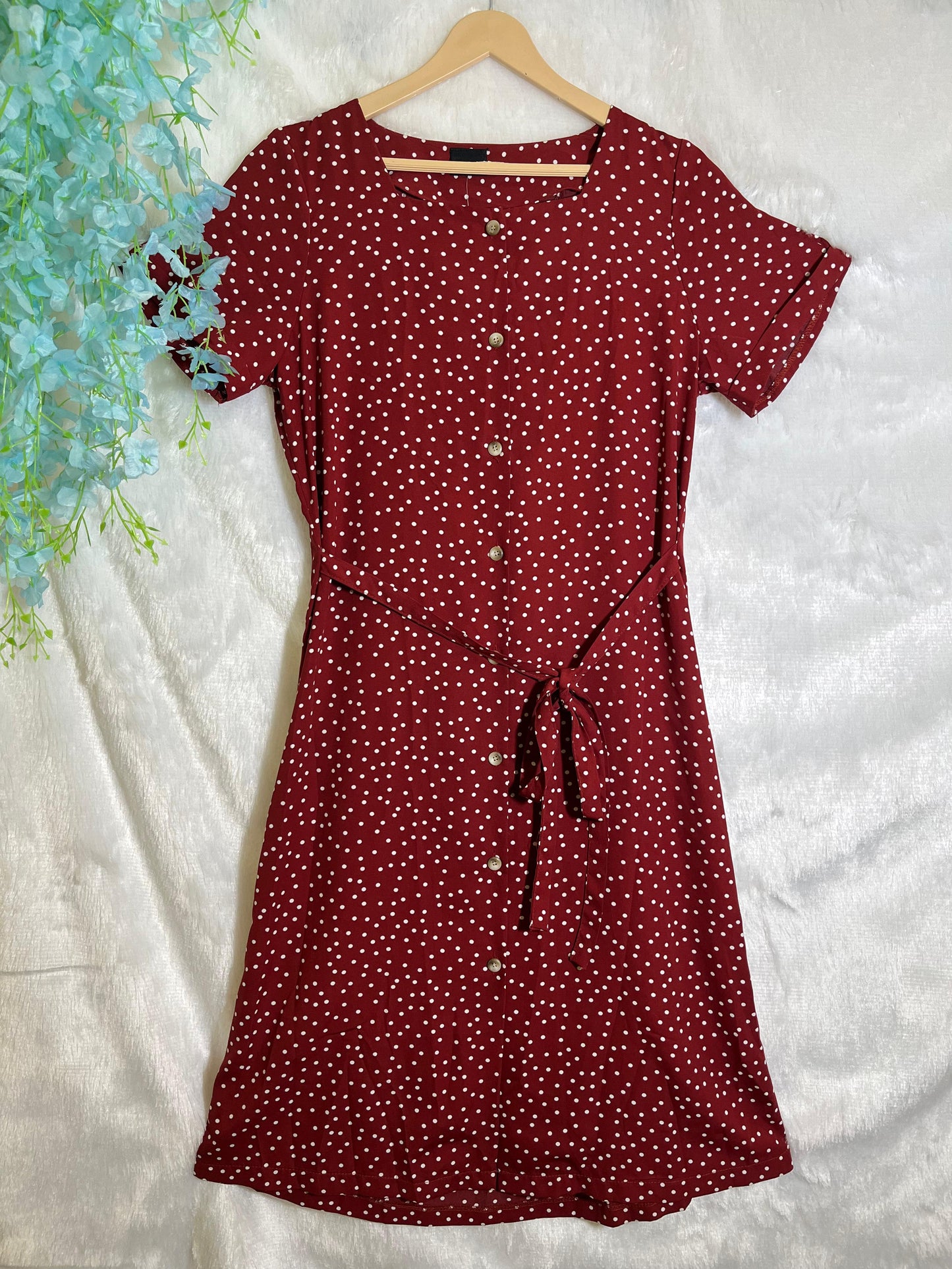 Soft Glam Dotted Dress