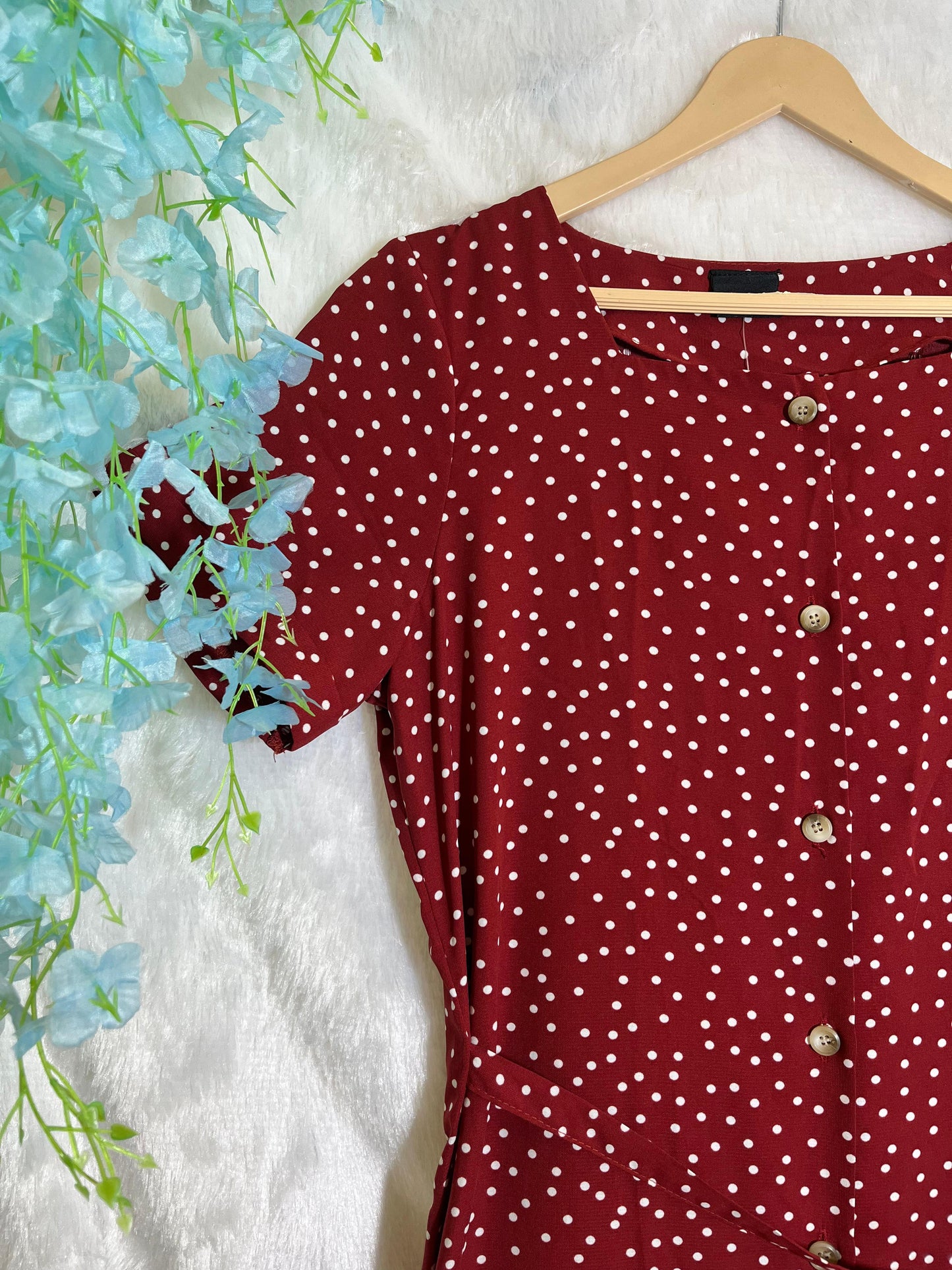 Soft Glam Dotted Dress