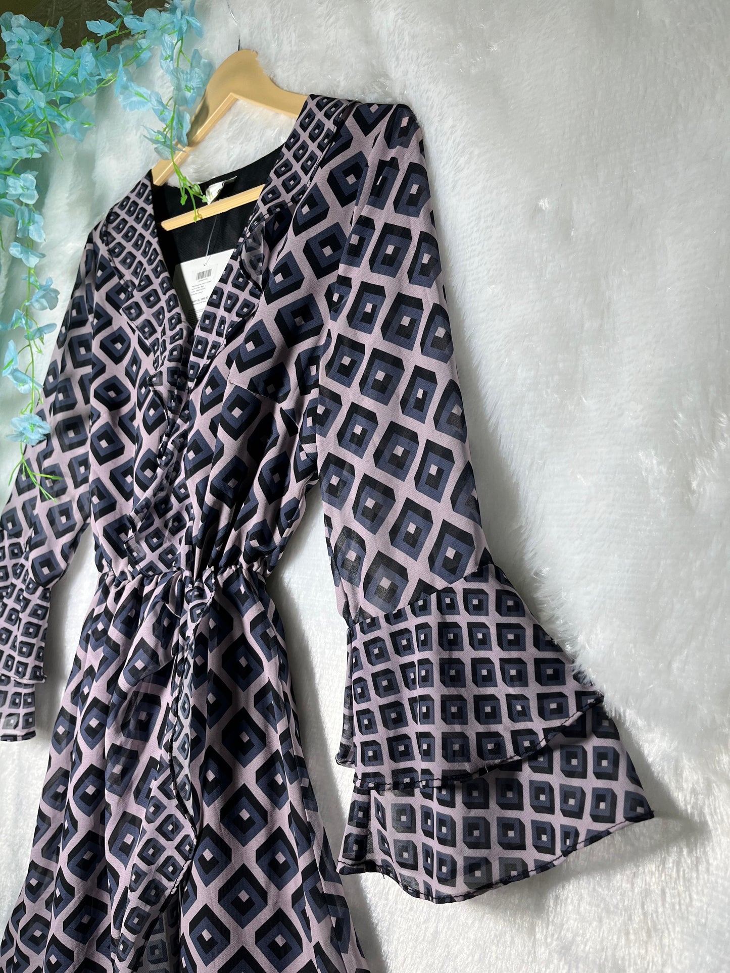 Monochrome Maze Dress