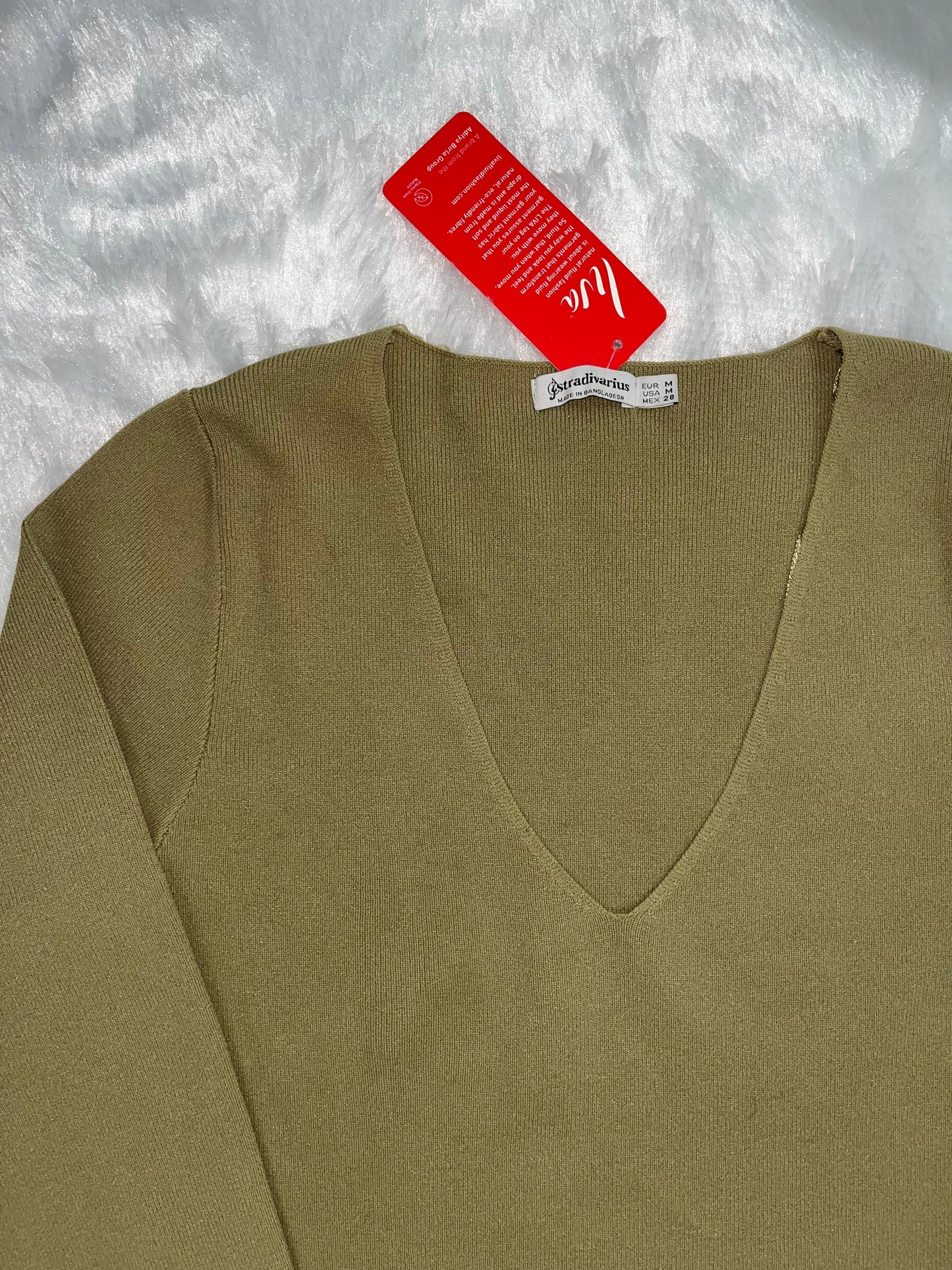 Stradivarius Olive Aura Crop Top