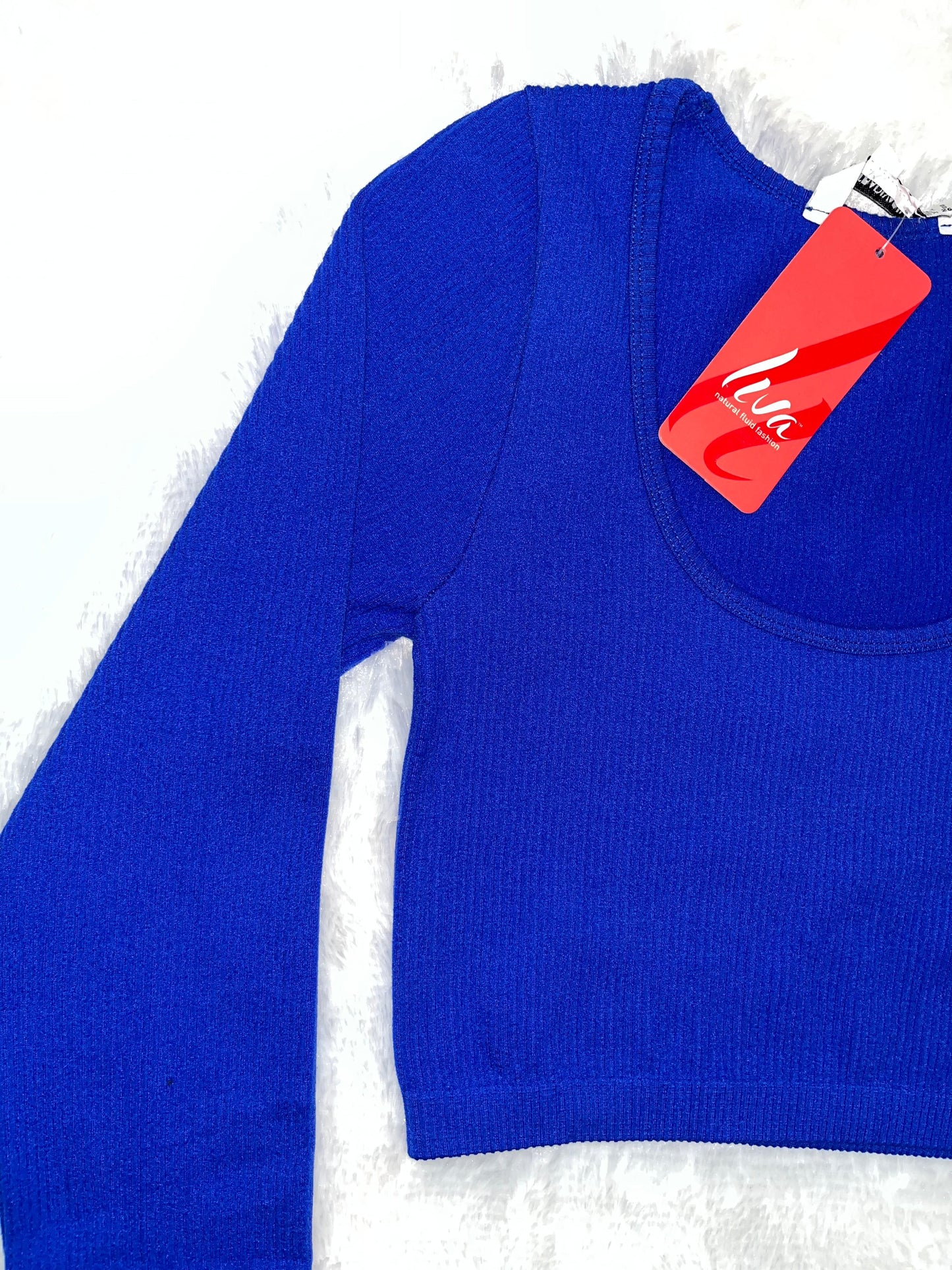 Stradivarius Blue Muse Crop Top