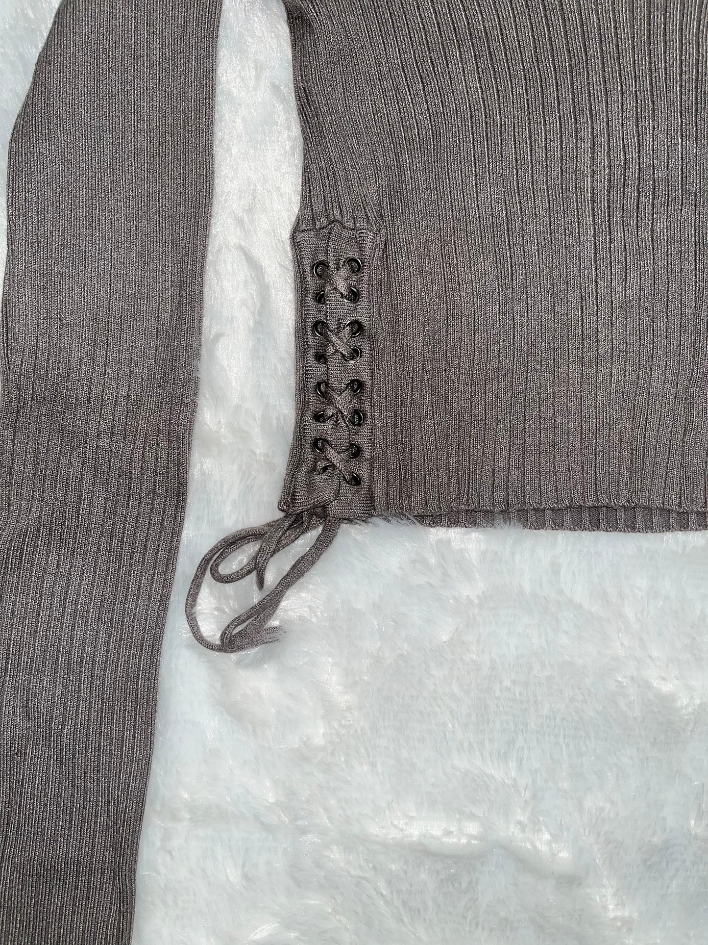 Grey Minimalism Crop Top