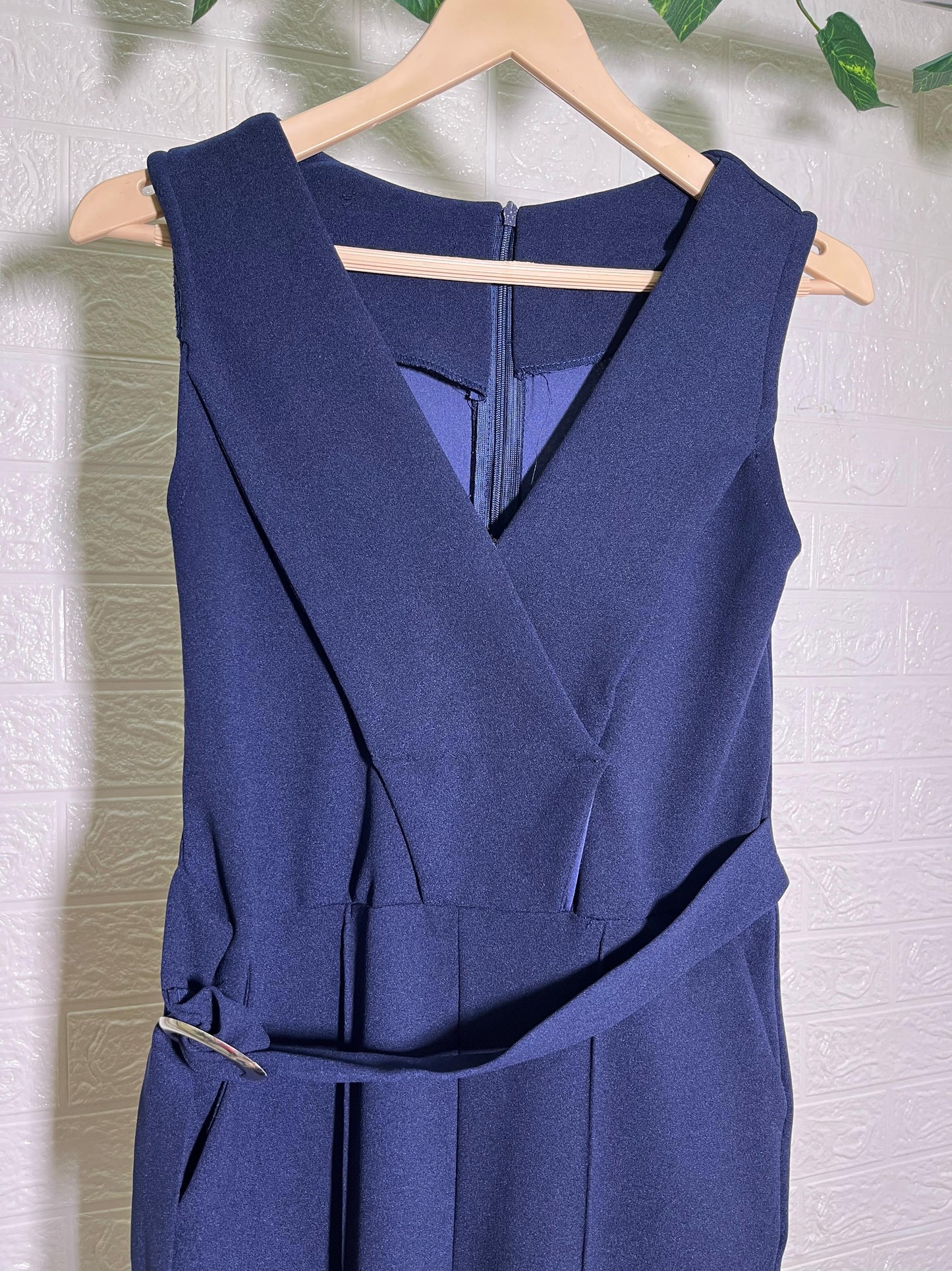 Night Luxe Navy Jumpsuit – Slit Statement