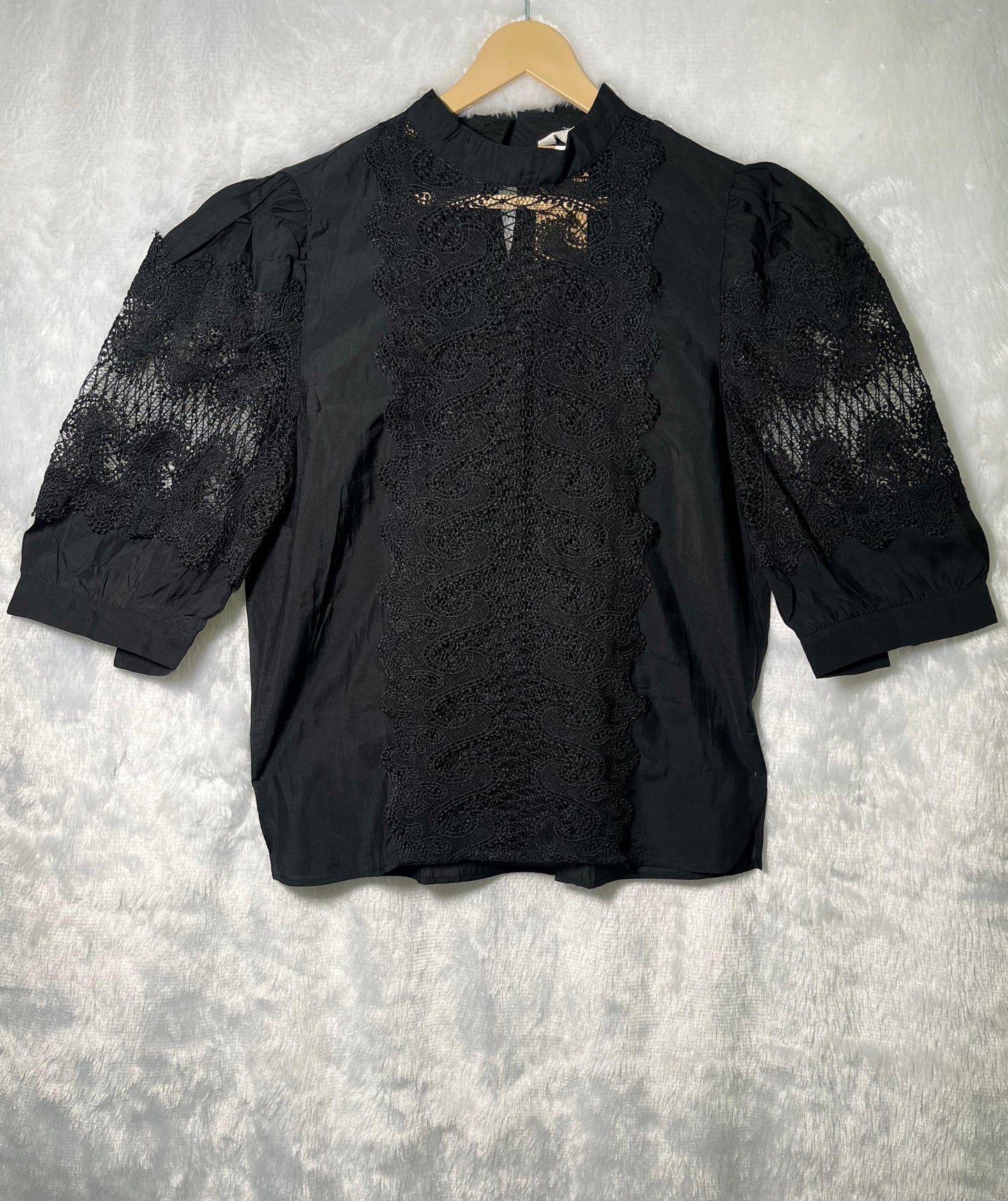 Audrey Black Crochet Top