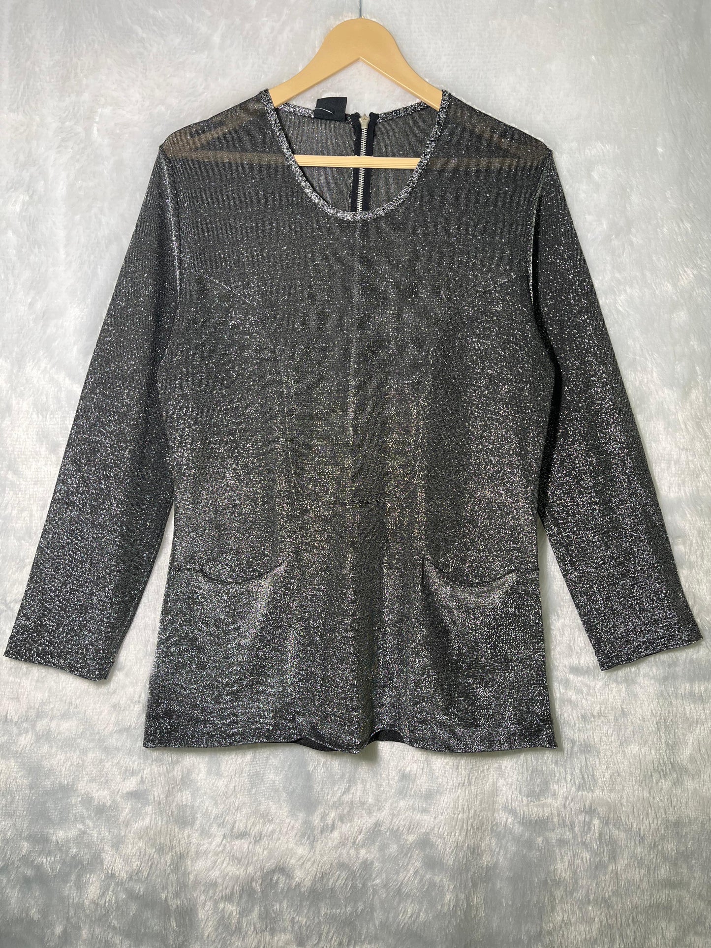 Silver Shimmer Party Wear Blouse