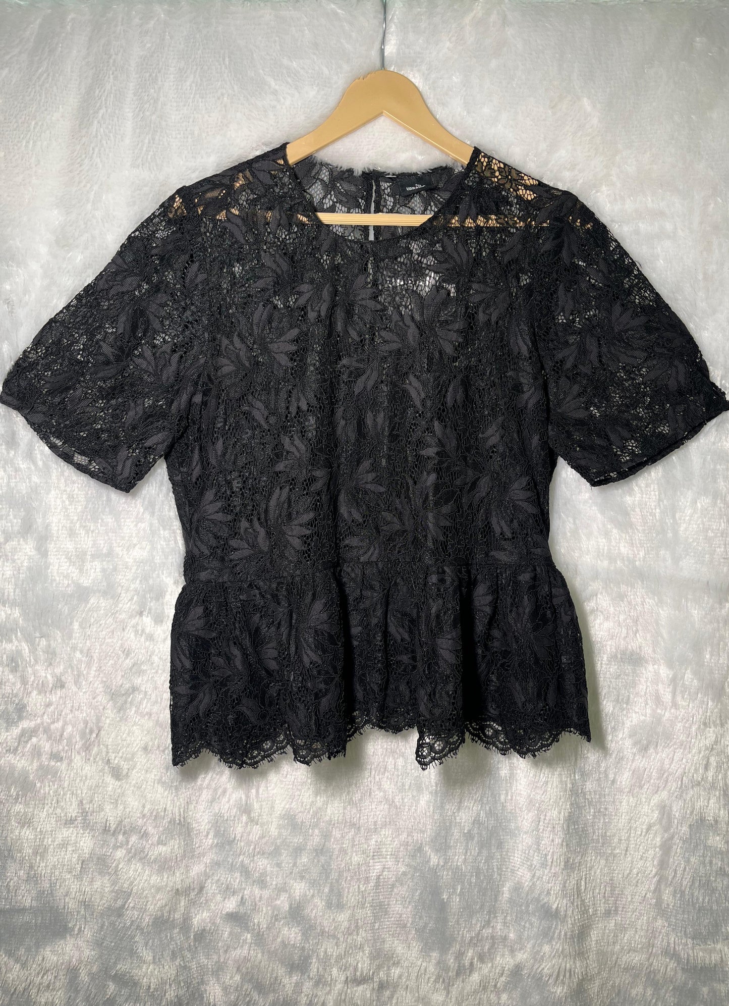 Zara See Through Peplum Top