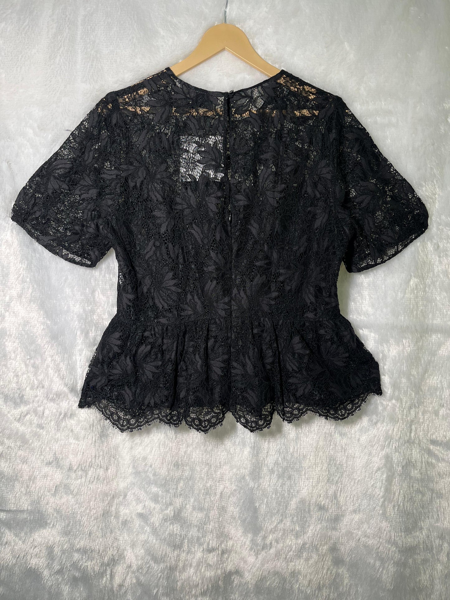 Zara See Through Peplum Top