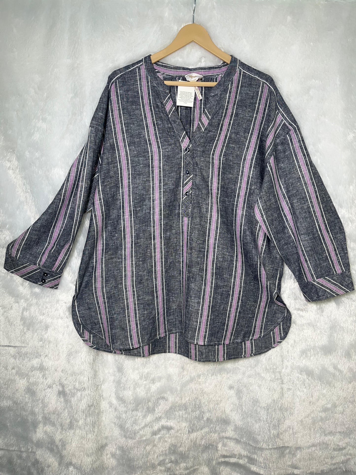 Laundray Oversized Strip Blouse