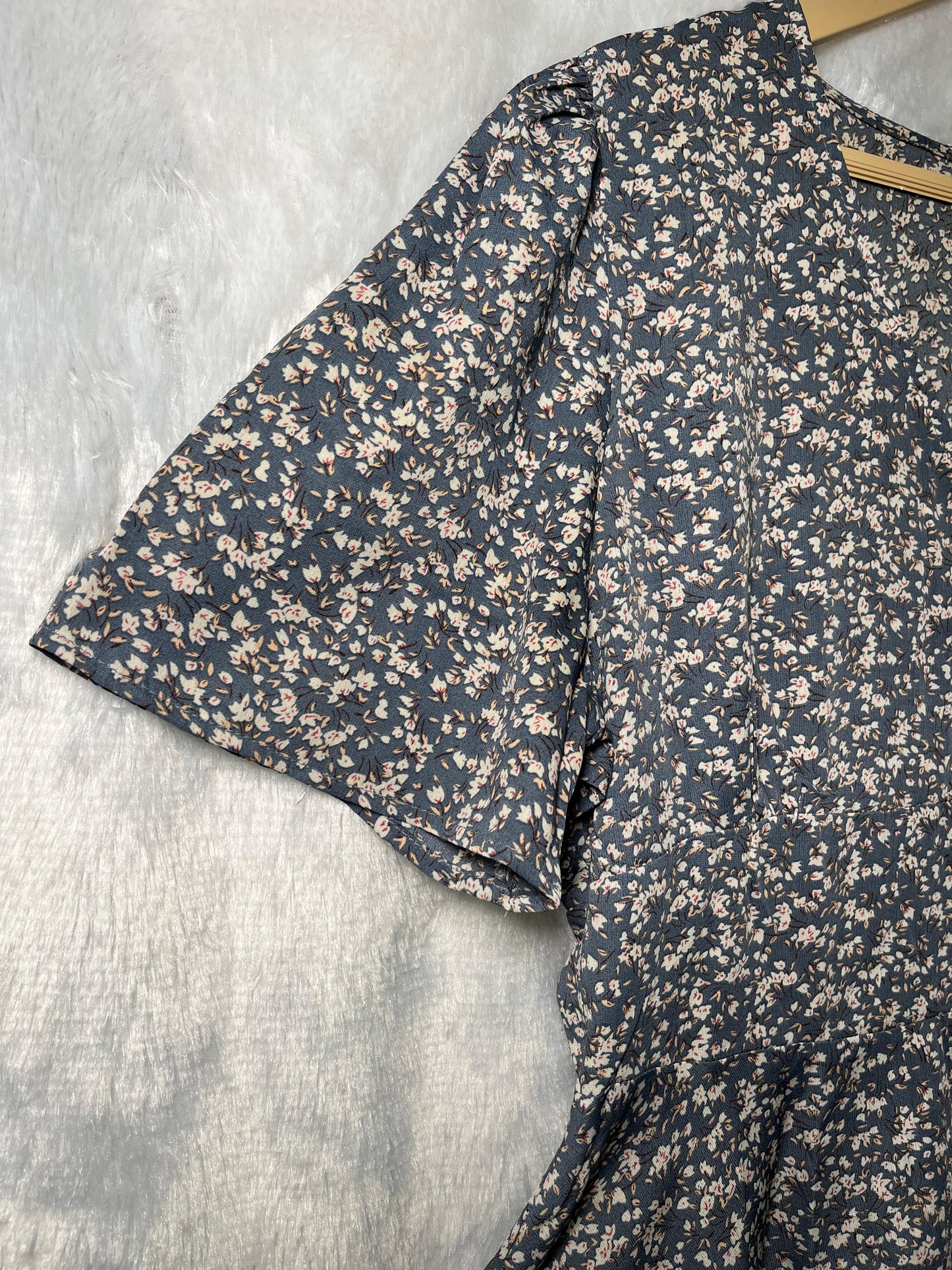 Shien Floral Grey Blouse