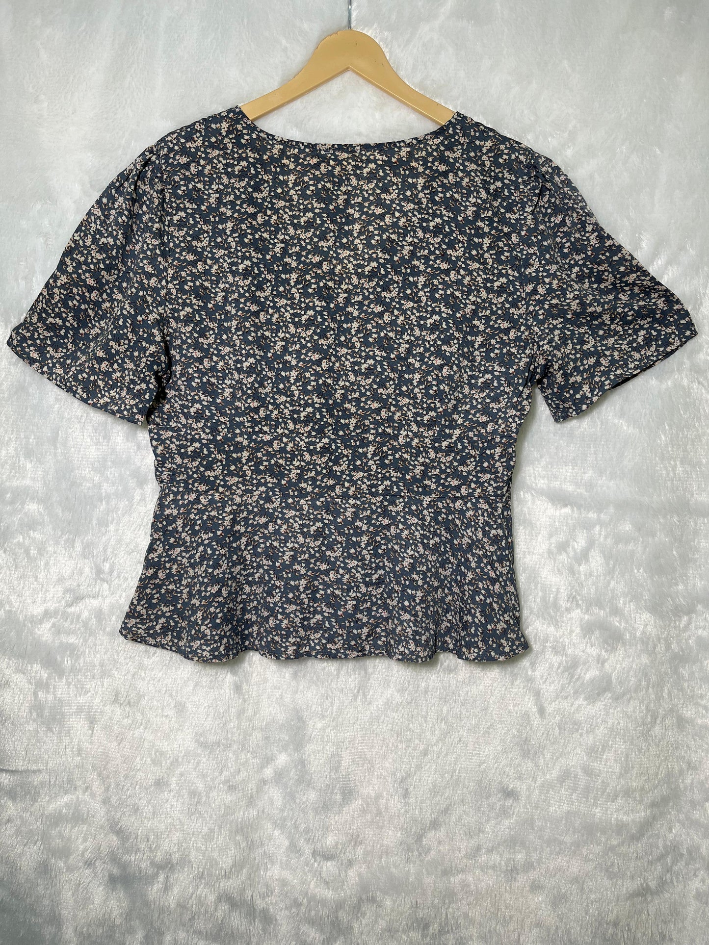 Shien Floral Grey Blouse