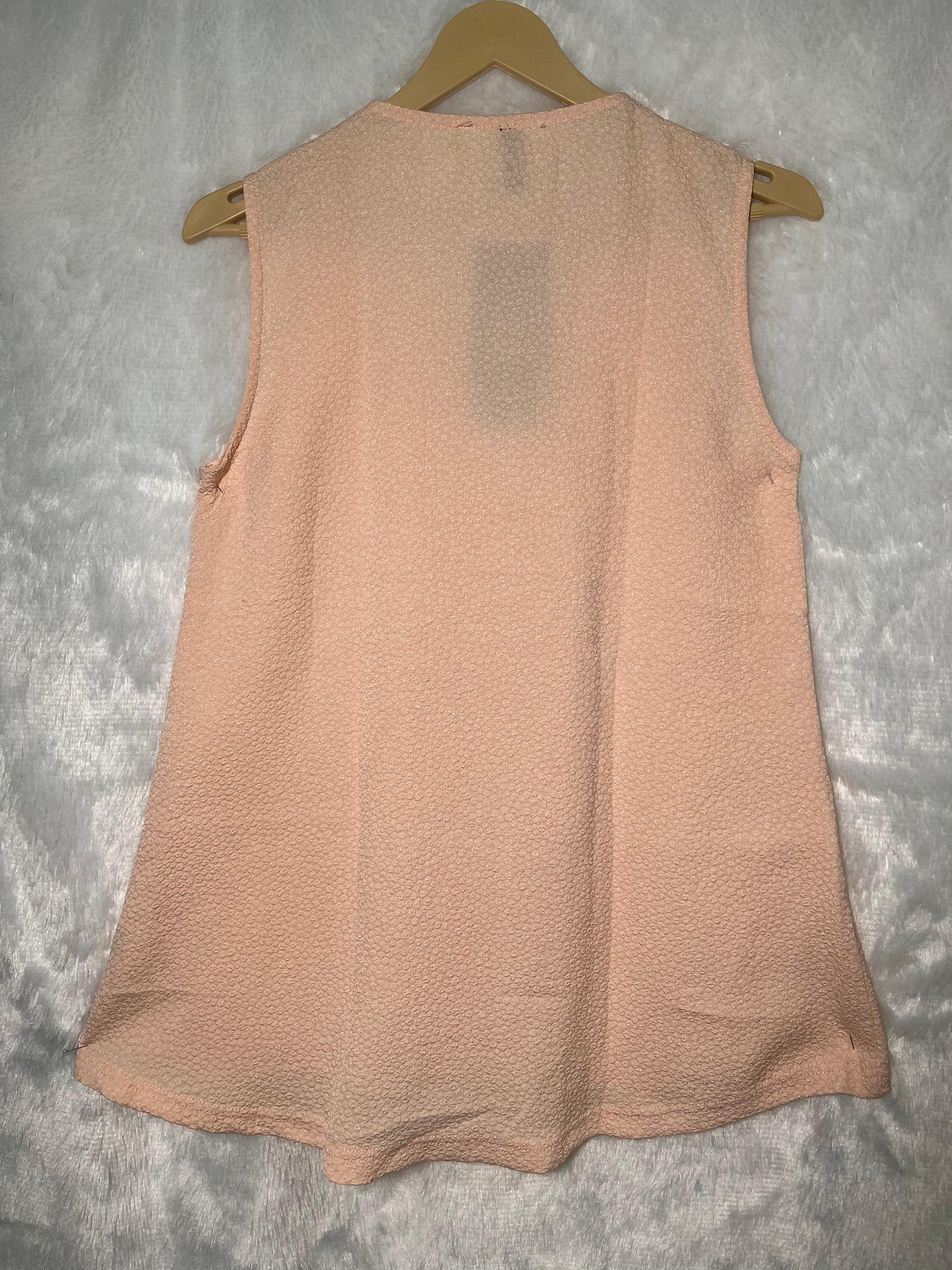 Peach Hook Detail Sleeveless Top