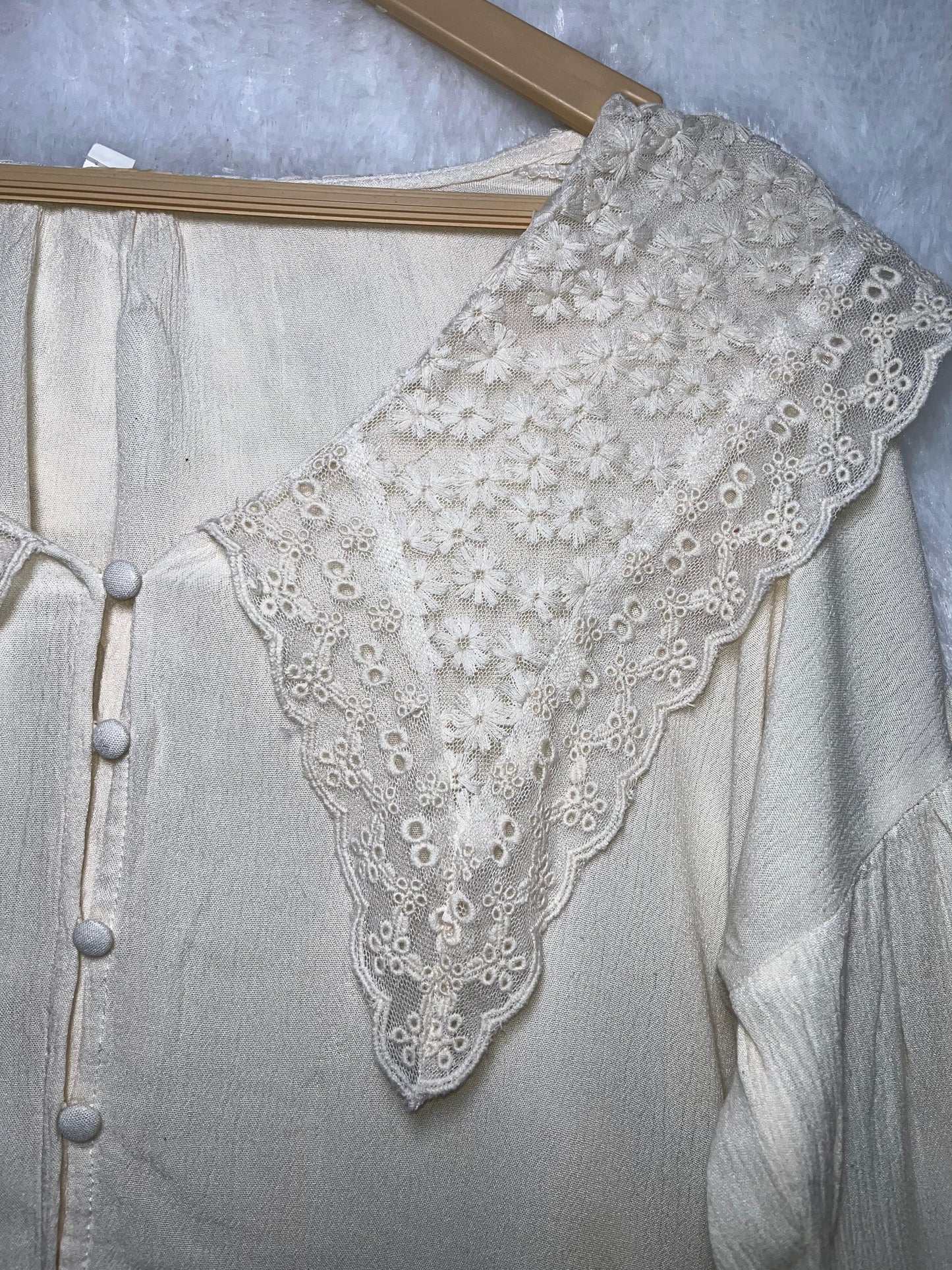 Delicate lace accents Zara Blouse