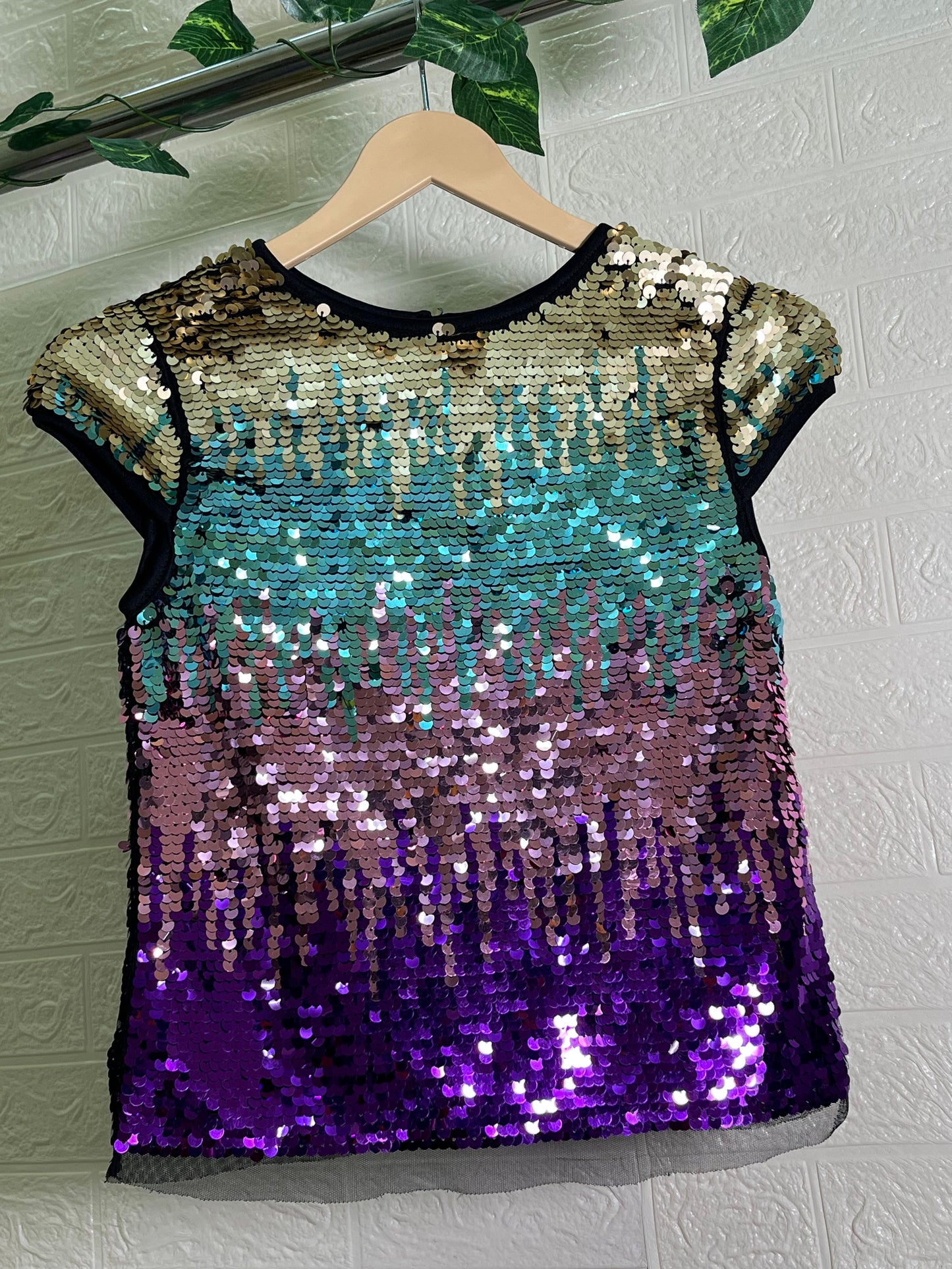 02. Multi-color Sequin Top