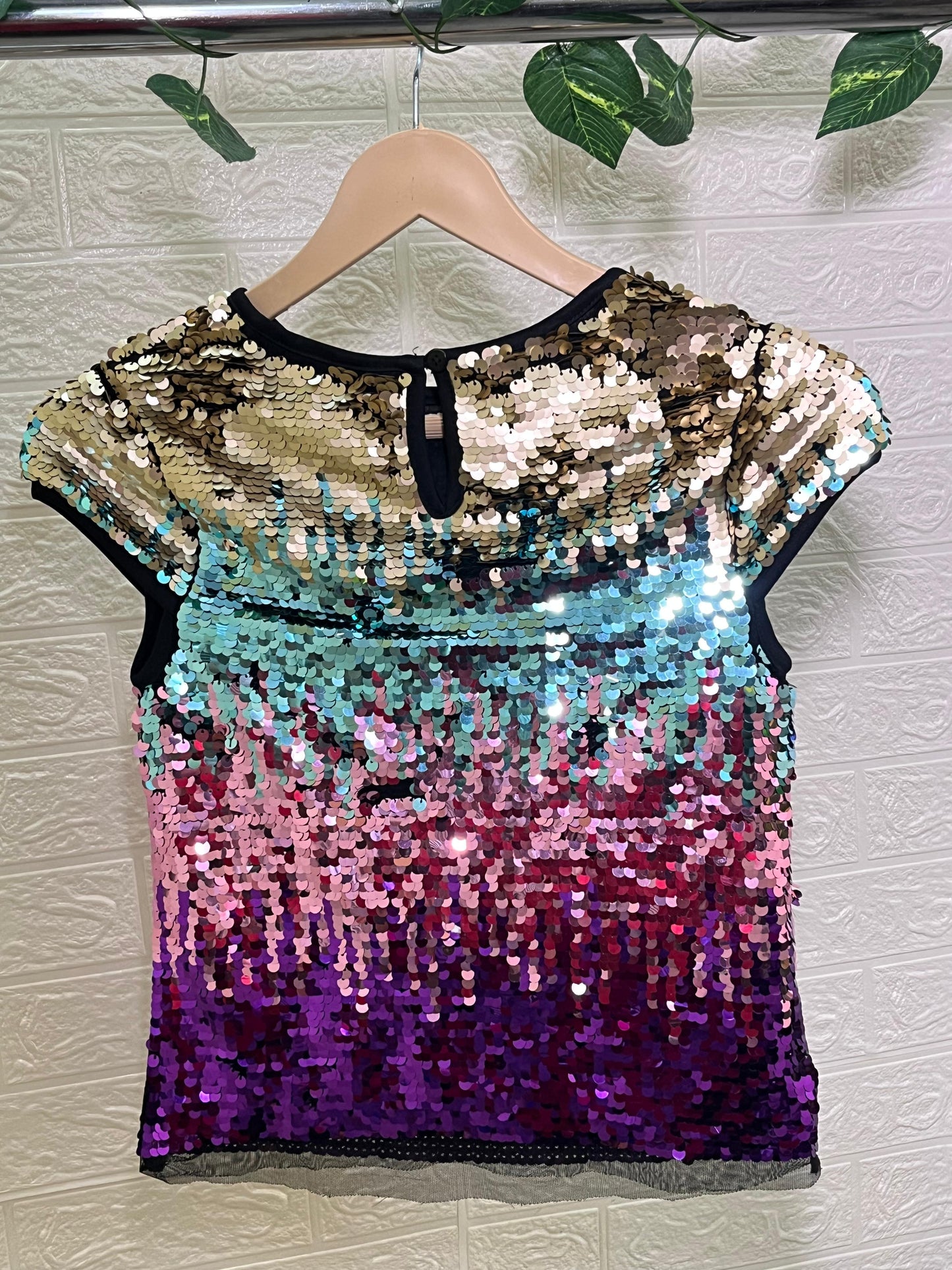 02. Multi-color Sequin Top