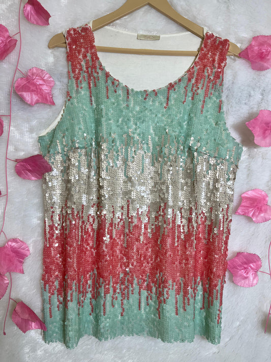 19. Multi Color Sequin Top