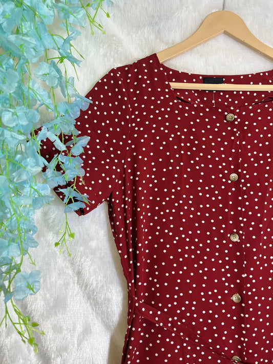 Soft Glam Dotted Dress