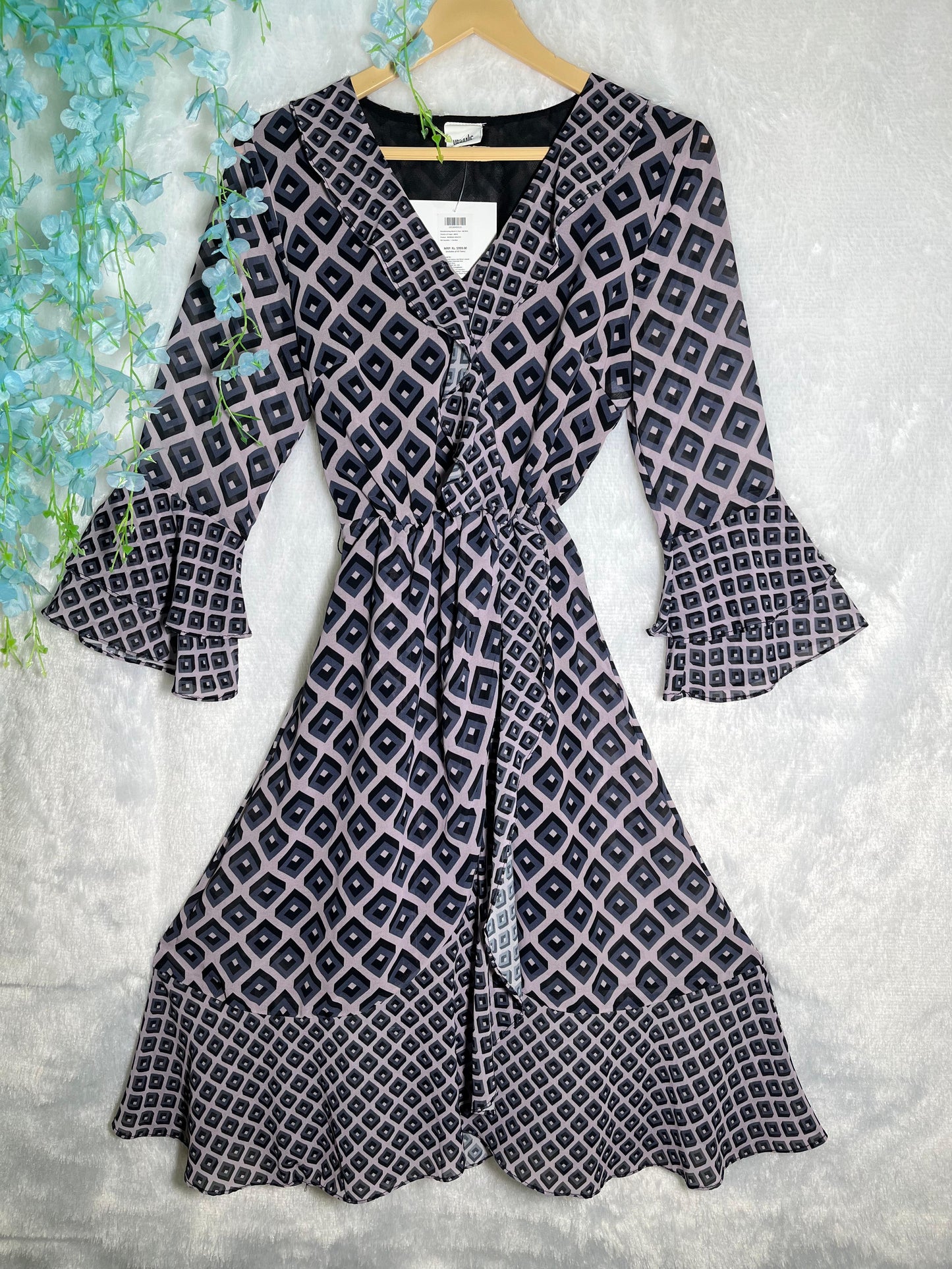Monochrome Maze Dress