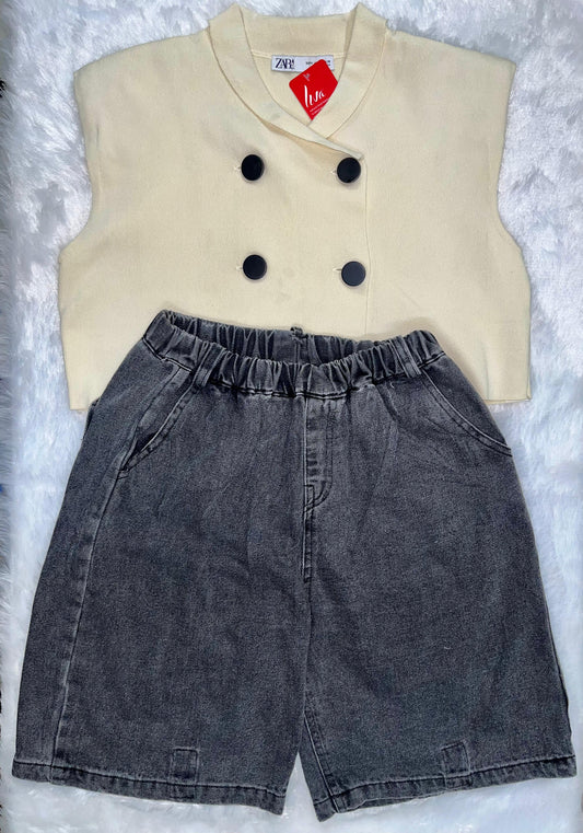 Zara Blazer Babe Crop Top