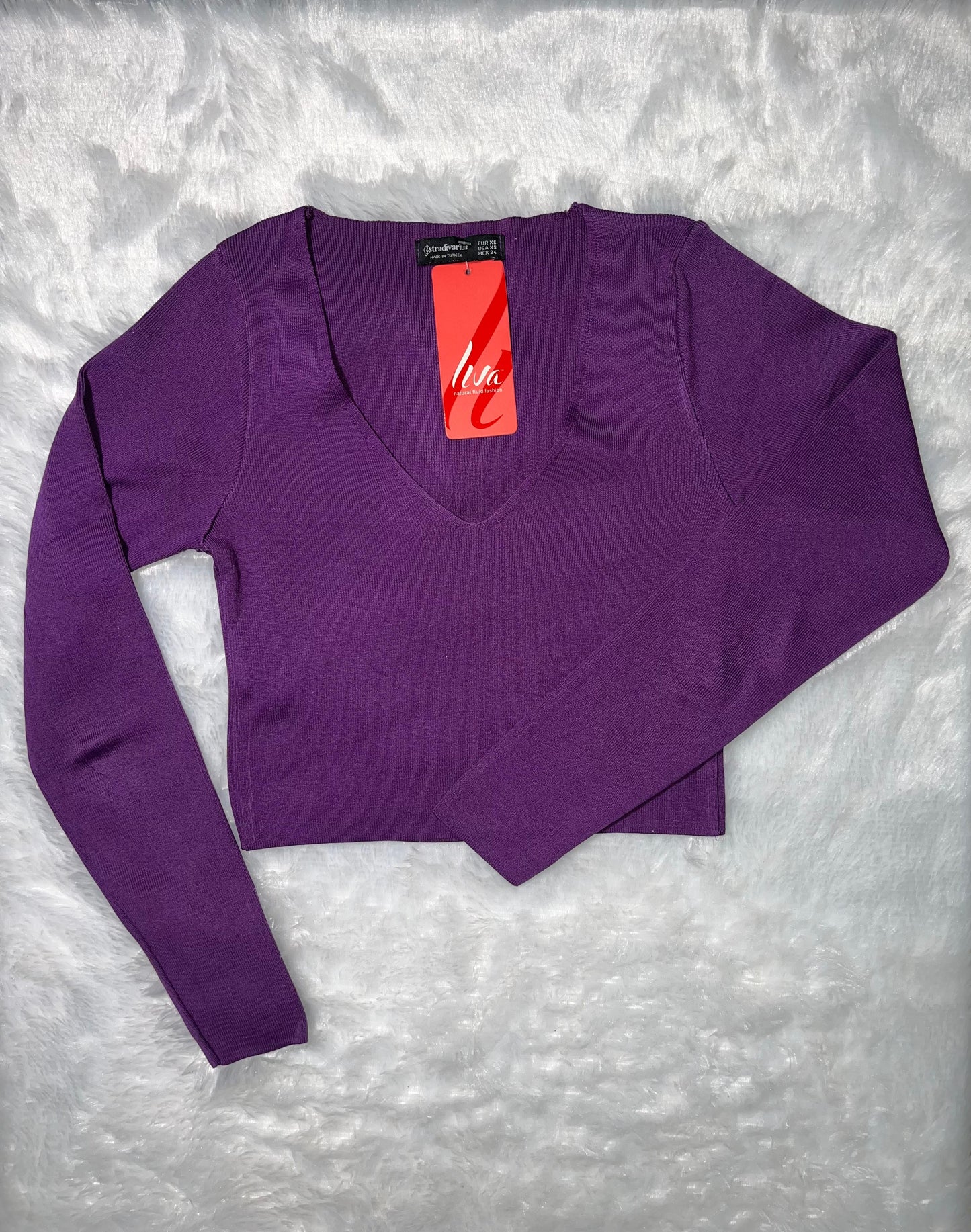 Stradivarius Purple Reign Crop Top
