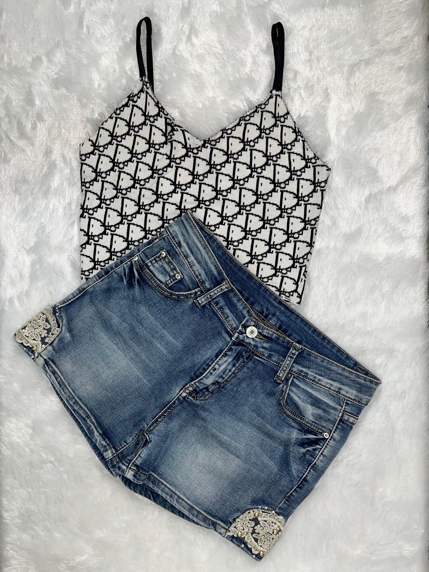 Knit Strappy Crop Top