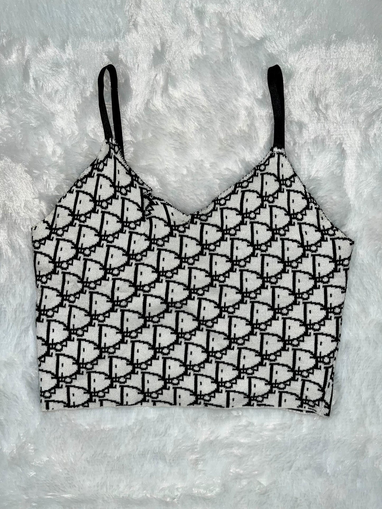 Knit Strappy Crop Top