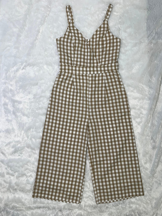 Gingham Charm Spaghetti Strap Jumpsuit