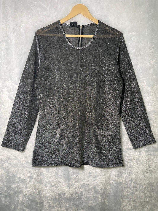 Silver Shimmer Party Wear Blouse