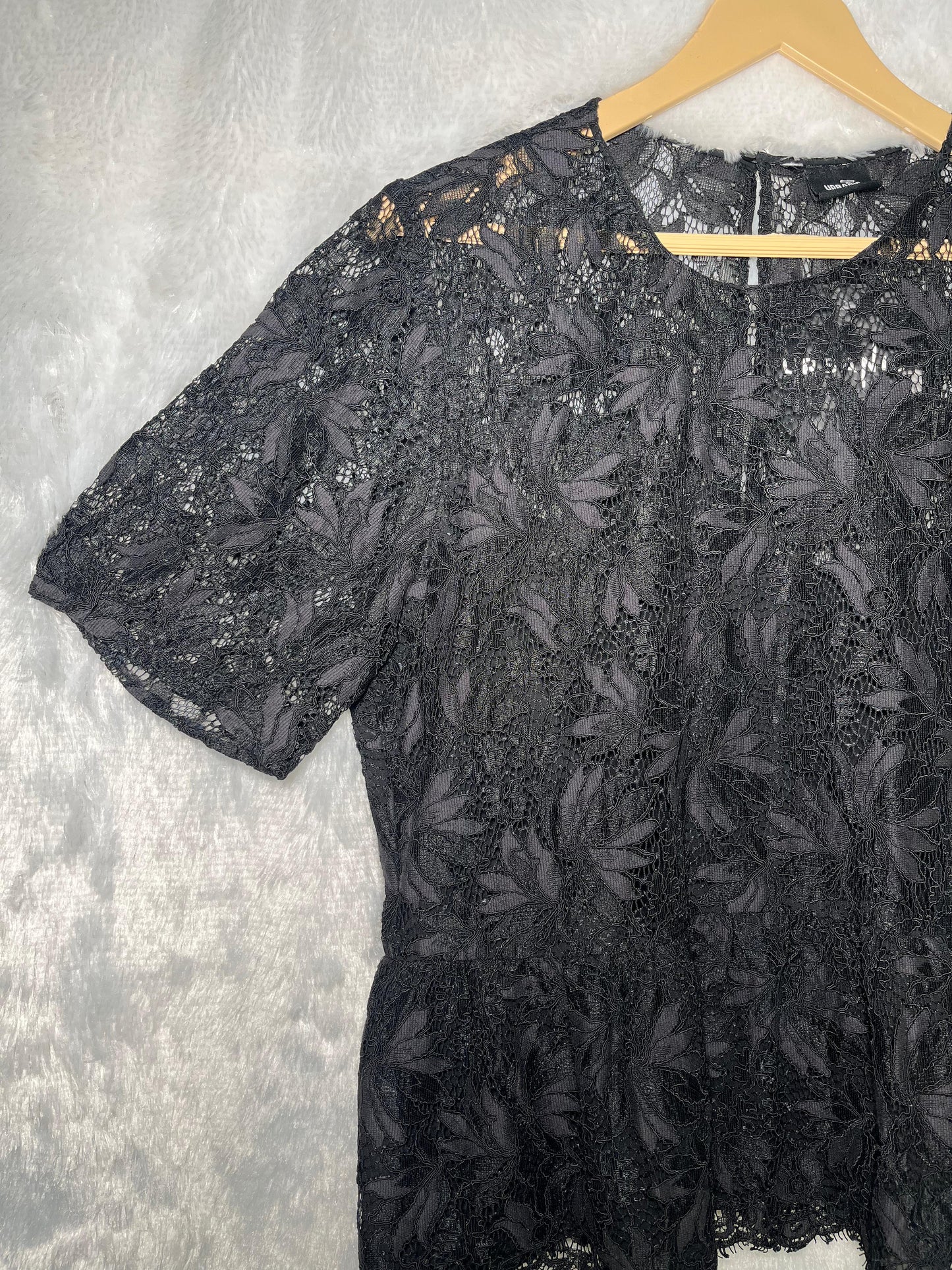 Zara See Through Peplum Top