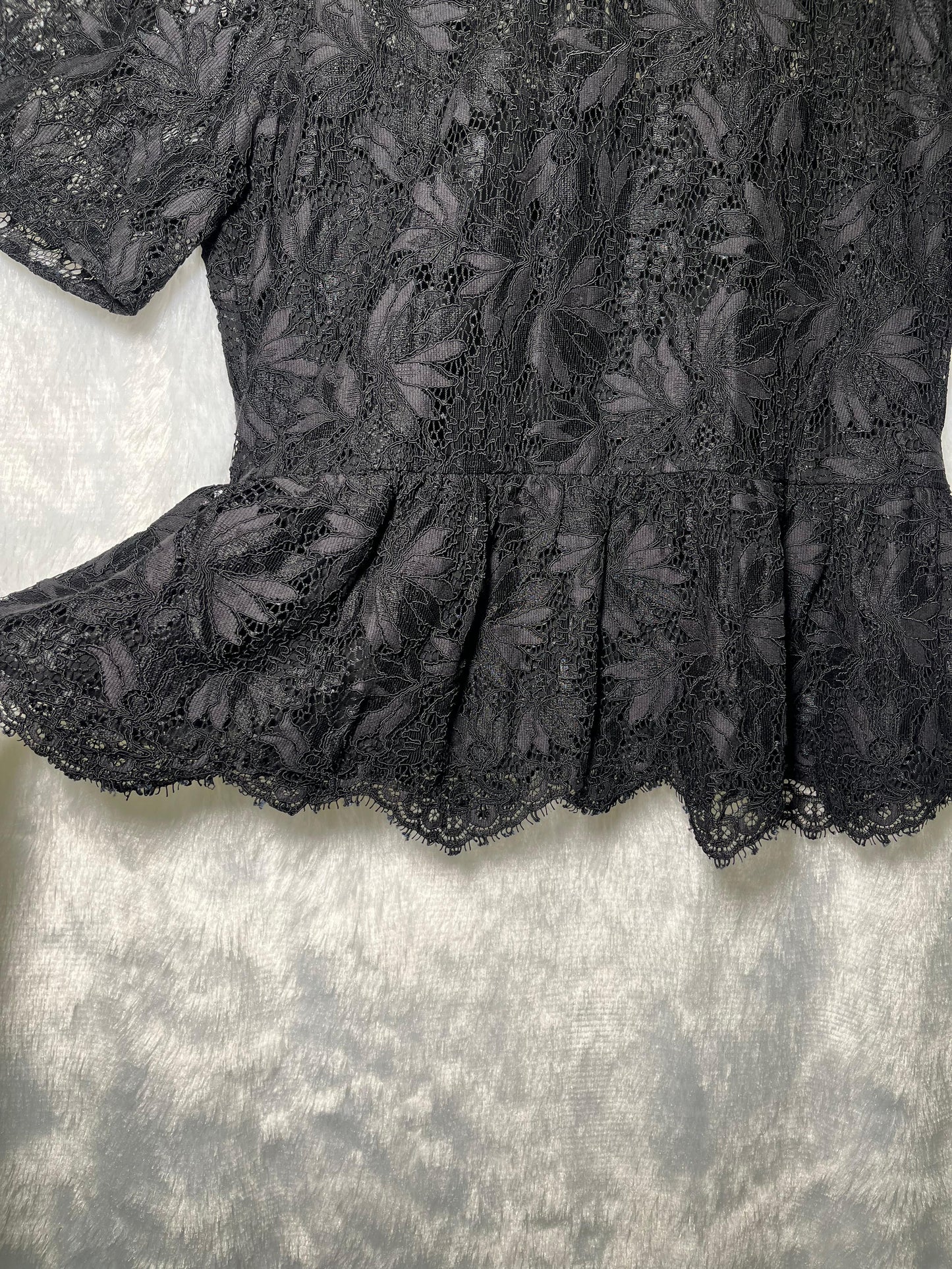 Zara See Through Peplum Top