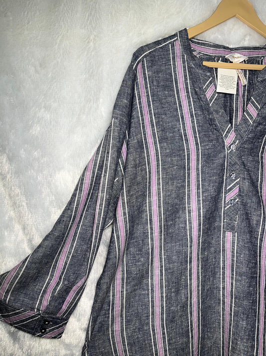 Laundray Oversized Strip Blouse