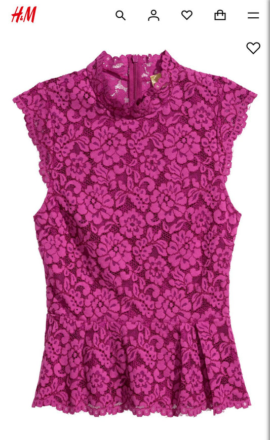 H&M Lace detailed Cute Top