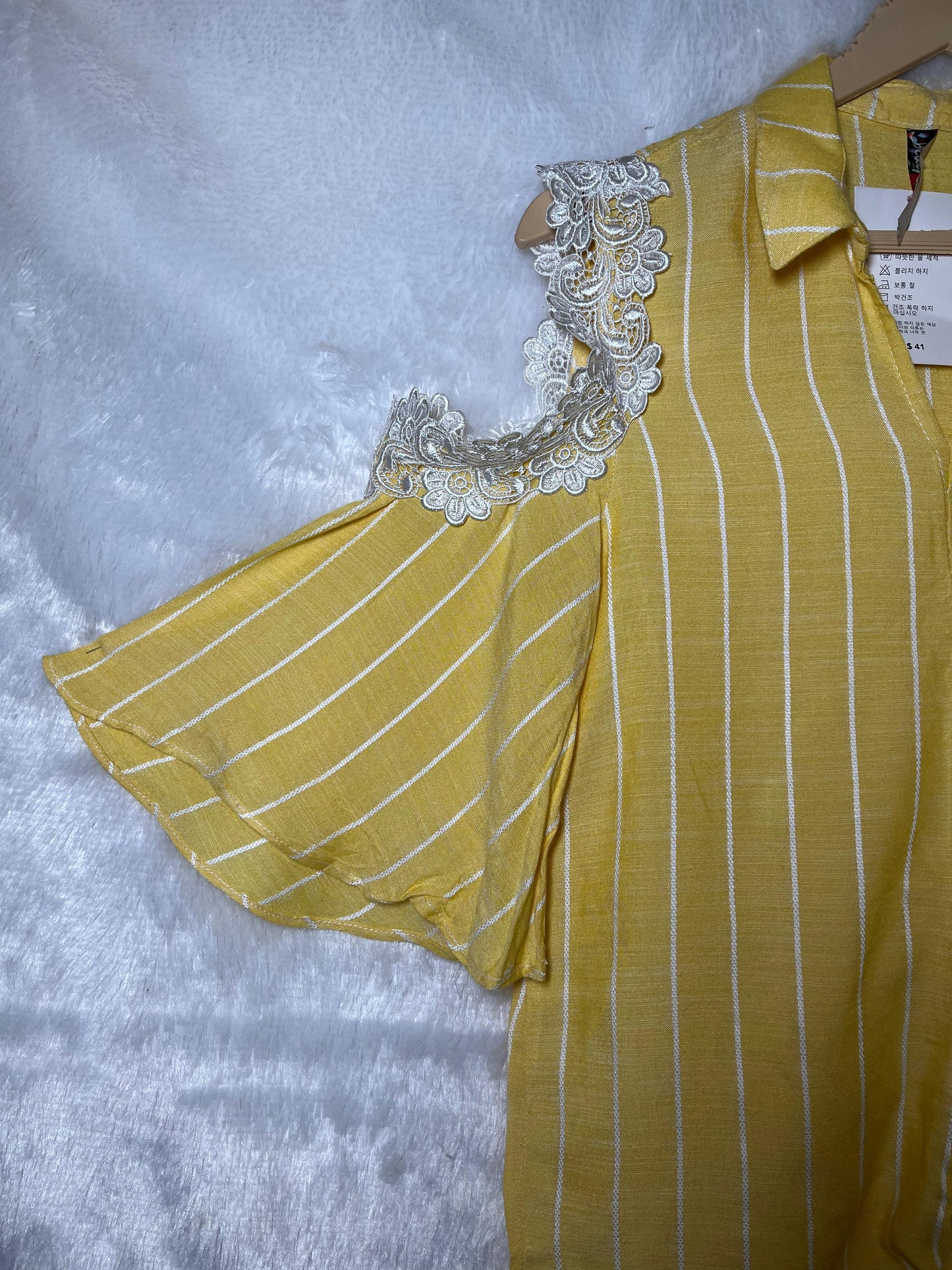 Stripes & Lace Combo Top