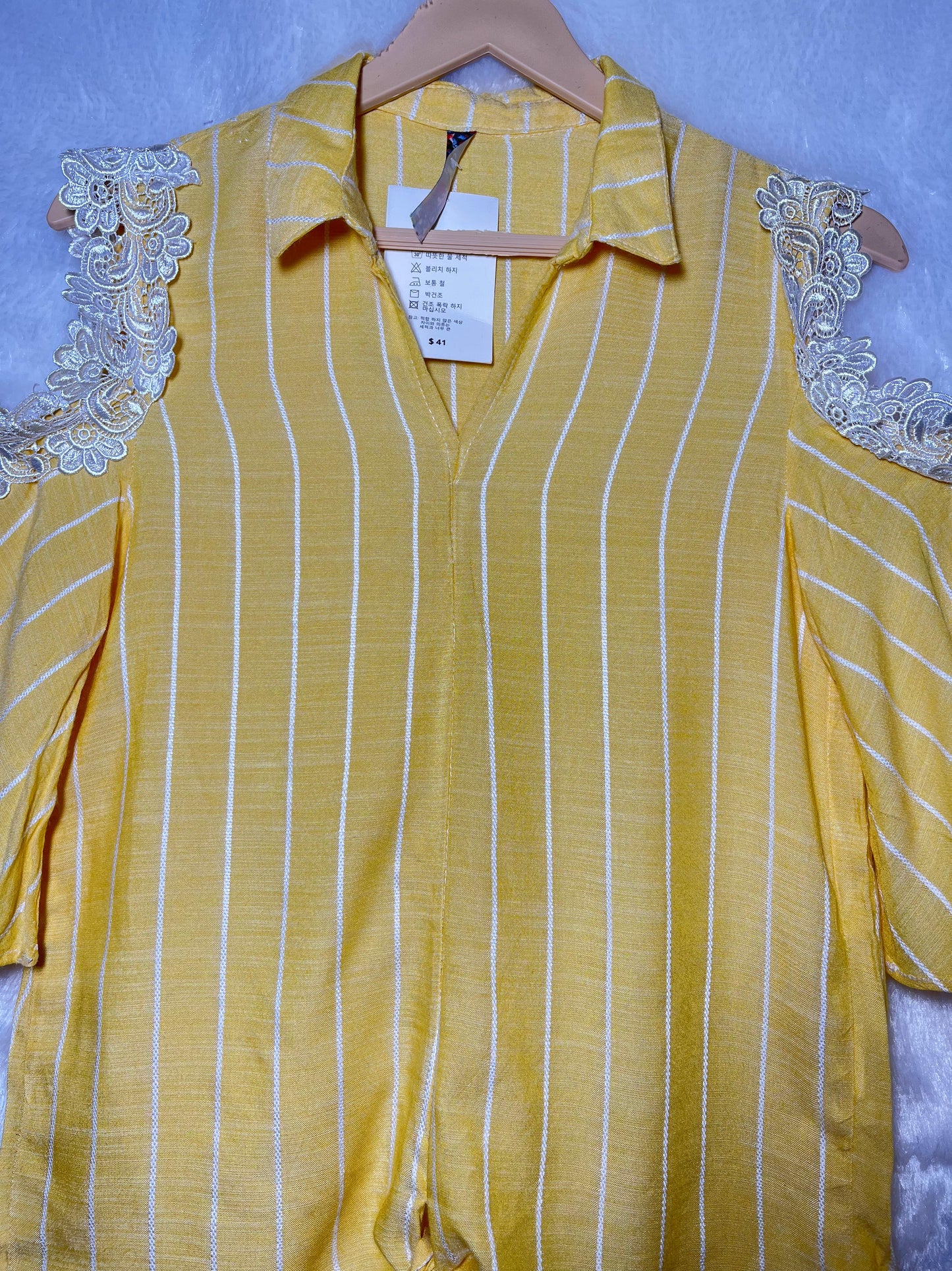 Stripes & Lace Combo Top
