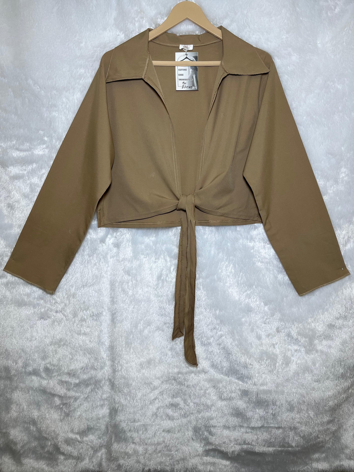 Mocha Tie Crop Top