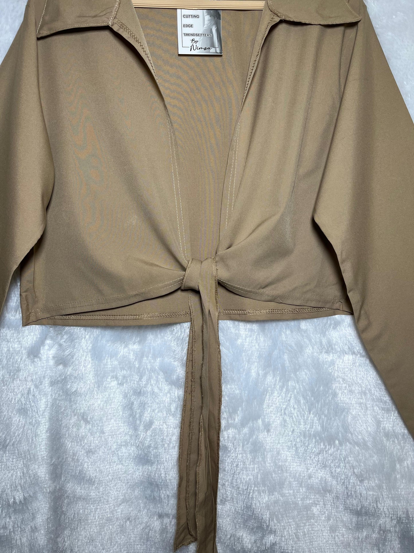 Mocha Tie Crop Top