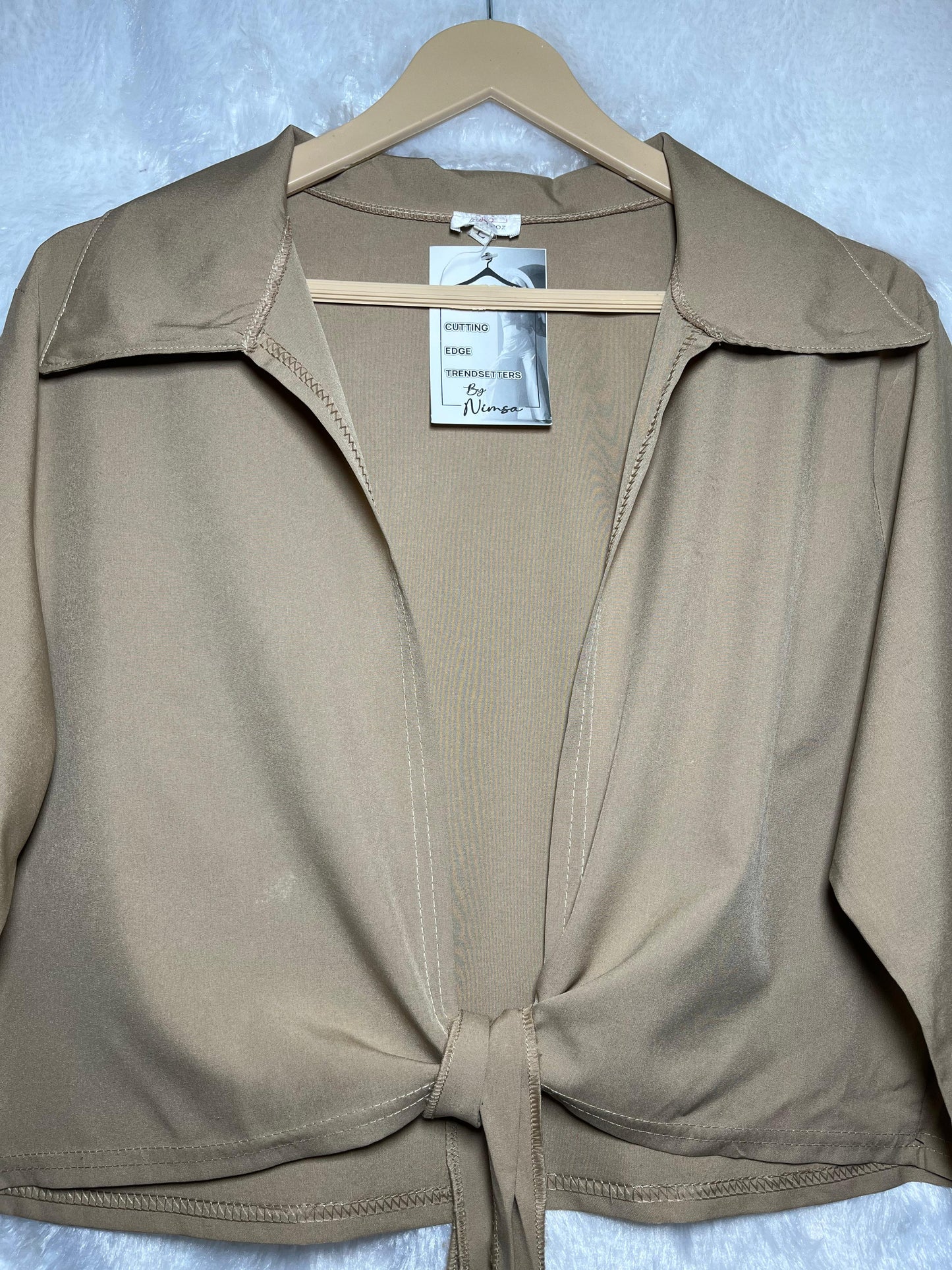 Mocha Tie Crop Top