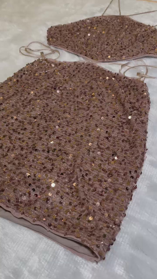 17. Backless Tube Sequin Dress